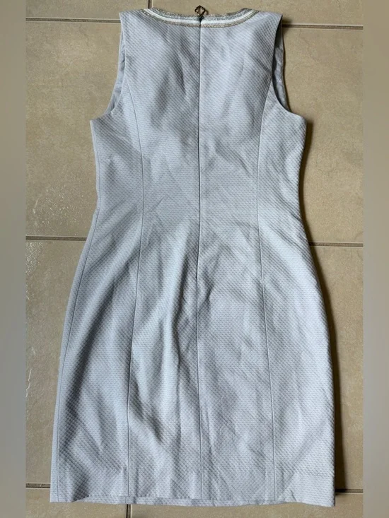 Lilly Pulitzer Mila Seaside Gray Mixed Metal Soutache Shift Dress 00 XXS - Picture 11 of 14